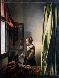 Levelet olvasó lány nyitott ablakban, 1659 körül