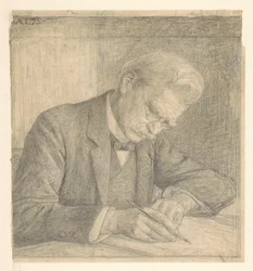 J. van der Vegt portréja, írás