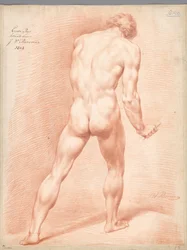 Álló férfi akt, hátulról nézve (1. díj 1803)