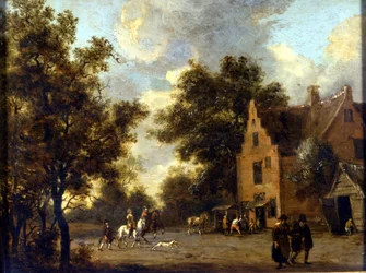 Ferrand marsall tája és műhelye. Jan Wynants (1630 - 1684) festménye. Milánó, Museo del Castello