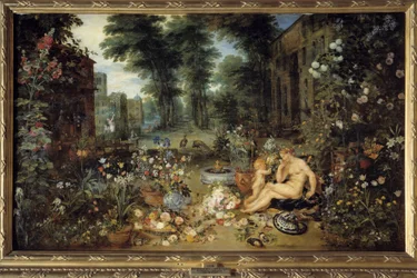 Szag. Az öt érzék allegóriája Jan I Brueghel Dit De Velours festménye (1568-1625)