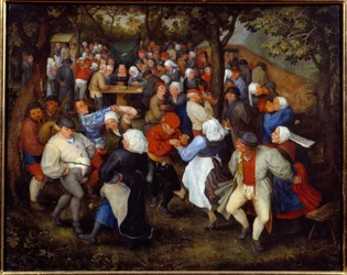 A rózsaparti vagy a lakodalmas tánc. Jan I Brueghel Dit De Velours festménye (1568-1625) Ec. Nagyzolás