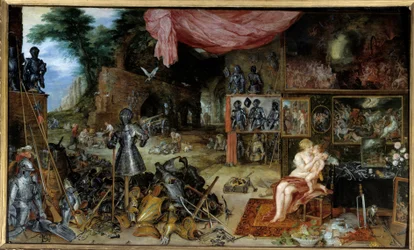 érintse meg őt. Az öt érzék allegóriája Jan I. Brueghel Dit De Velours festménye (1568-1625) Ec. Nagyzolás