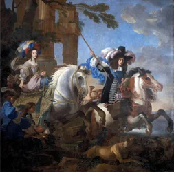 Mária Ferdinánd bajor választófejedelem és Savoyai Henriette, 1660 körül (olaj, vászon)