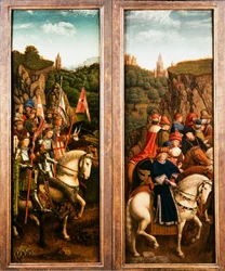 A genti oltárkép. A misztikus bárány imádása: Igazságos bírák és Krisztus lovagjai, 1432