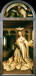 A genti oltárkép. A misztikus bárány imádása: Angyali Szűz, 1432.