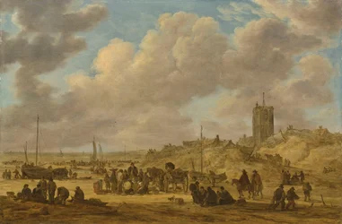 Halárusítás az Egmond melletti strandon