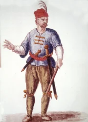 Galéria a 18. században. Akvarell rajz és tus Jan van Grevenbroeck (vagy Giovanni Grevembroch (Grevenbroch) (1731-1807) „A velencei szokások” című kéziratából