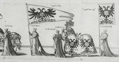Bannerek V. Károly császár temetési menetén, 1559