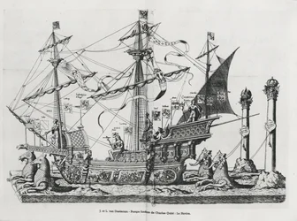 Diadaledény V. Károly császár temetési menetében, 1559