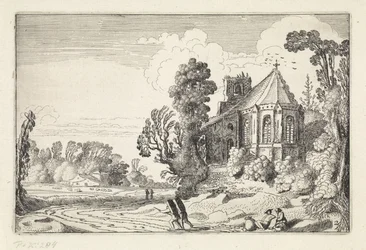 Alakok egy országúton egy templomrom közelében Tájképek (sorozat címe) Amenissimae aliquot requculae (sorozat címe)