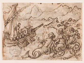 Egy vázlatfüzet oldala: Ulysses elhalad a szirénák mellett (recto); Ulysses az alvilágban (verso)