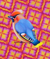 Waxwing, 2023 (oil on canvas)