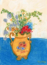 Broken Heart Bouquet, 2022 körül (pasztell, papír)