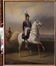 Ivan Fjodorovics Paskevics (1782-1856), Erivan grófja, Lengyelország alkirálya. (Iván Fjodorovics Paskevics, Erivan grófja, a Lengyel Királyság alkirálya). Janvier (Janvier) Suchodolski (1797-1875) festménye, olaj, vászon, 1830 körül. Lengyel művészet, kb.