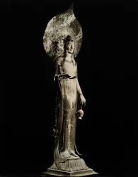 Kudara Kannon, 7. század, Aszuka-kor, Hōryū-ji templom, Japán, 1950