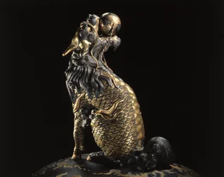 Részlet egy füstölő végéről, Kylin, Meiji-korszak alakjában, 19. század vége (bronz) (260969 részlet)