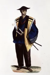 Japán tiszt,1860 (metszet)