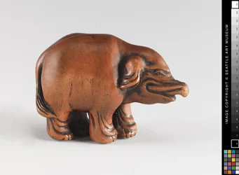 Netsuke elefántnak mintázva, XVIII-XIX