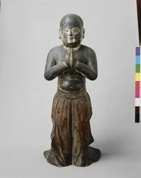 Shotoku herceg 2 éves korában, 1300 körül (Fa polikróm, sziklakristály berakású szemekkel)