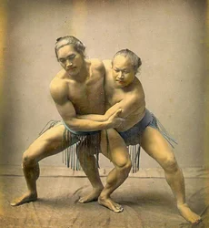 Szumóbirkózók, 1880 körül