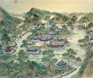 A Grand Palais részlete egy 19. századi japán nyomtatványról.