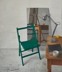 Stúdió enteriőr, 2016 (olaj, vászon)