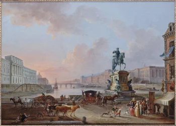 La Monnaie, a Pont Royal és a Louvre, a Pont-Neuf terre-plein felől nézve, 1775 körül, 1775 körül (olaj)