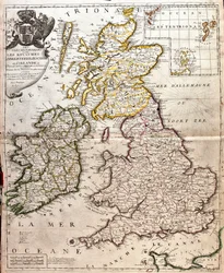 Anglia, Skócia és Írország királyságainak térképe (Nagy-Britannia)
