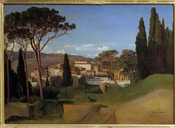 Egy római villa látképe Achilles J. Benouville (1815-1891) festménye 1844 V. 0,51 x 0,72 m Párizs, Muse d