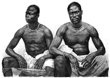 Két férfi Assinie-ből, Guinea, 1860-1920.