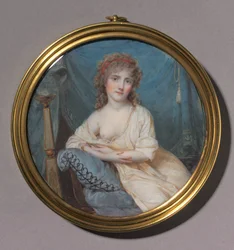 Egy kanapén fekvő nő portréja, c. 1804.