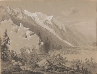 Kilátás a Mont Blanc-ra