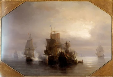 Marc-Antoine de Saint-Pol Hecourt lovag (1665-1705. október 31.) tengeri harca, 1705.10.31. Nevét a közeli Saint-Pol-sur-Mer (Saint Paul sur mer) városnak adta. Theodore Gudin (1802-1880) festménye XIX. Párizs, Musee de la Marine