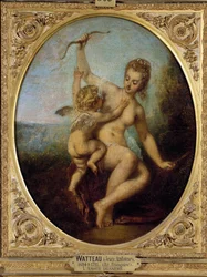 A szerelem leszerel Jean Antoine Watteau (1684-1721) festménye XVIII.