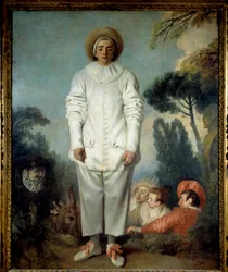 Pierrot, egykor Gillesnek nevezték. (Pedrolino a commedia dell