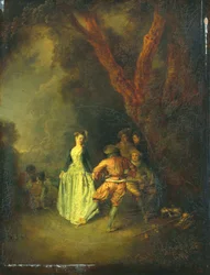 A vidéki tánc, 1711 körül