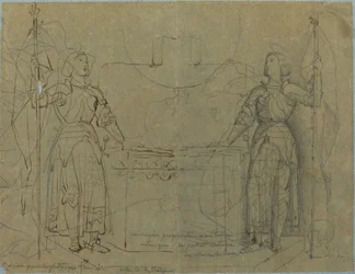 Jeanne of Arc a reimsi katedrális oltáránál áll