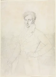 A Quirinalon álló fiatal férfi portréja, háttérben a Turris Comitum, 1800-as évek.