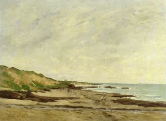 Tengerparti látkép figurákkal a parton, 1872 (olaj)