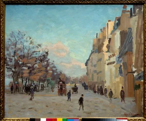 Quai de la gare Párizsban, hóhatás Jean baptiste armand Guillaumin (1841-1927) festménye 19. század V. 0,5x0,61 m Párizs, Orsay Múzeum