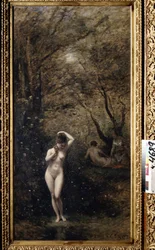 "Diane au bain" (Diana fürdőzés) Camille Corot (1796-1875) festménye 1873-1874 Puskin Múzeum, Moszkva