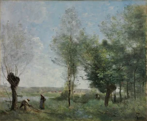 Coubron emléke - Jean Baptiste Camille Corot (1796-1875) festménye - 1872 - Olaj, vászon - 46x55,3 - Szepmuveszeti Múzeum, Budapest