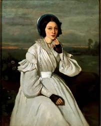 Louise Claire Sennegon, a leendő Madame Charmois portréja. Jean Baptiste Camille Corot (1796-1875) festménye