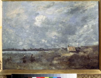""vihar a tengeren a Pas de Calais-ban"" (Viharos időjárás. Pas de Calais) Camille Corot (1796-1875) festménye 1870 körül Pouchkine Múzeum, Moszkva