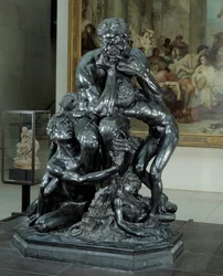 Ugolin pisai zsarnok. A pokol illusztrációja Dante „Isteni színjátékában”. Jean Baptiste (Jean-Baptiste) Carpeaux bronzszobra (1827-1875)