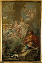 Jean Baptiste Deshays (1729-1765) Pygmalion és Galatee vázlata 18. századi nap. 0,49 x 0,33 m. Szépművészeti Múzeum túrák