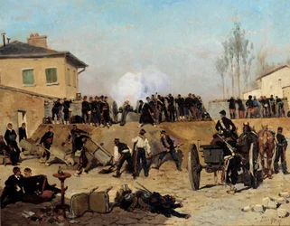 Párizs ostroma: „” harc Villejuifban 1870. 09. 19-én”” Edouard Detaille (1848-1912) festménye 1870 V. 0,55x0,67 m Párizs, Muse d