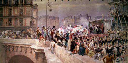1792-ben önkéntesek távoztak a hadseregbe. Edouard Detaille festménye (1848-1912)