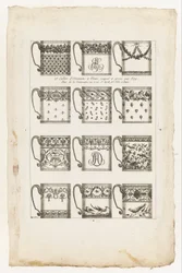 Designs for Chocolate Cups, Plate 1 from 1st Cahier d